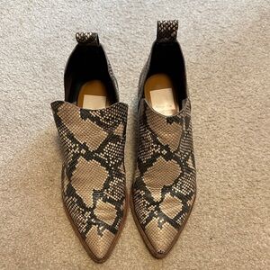 Dolce Vita Black and Cream Patterned Ankle Boots